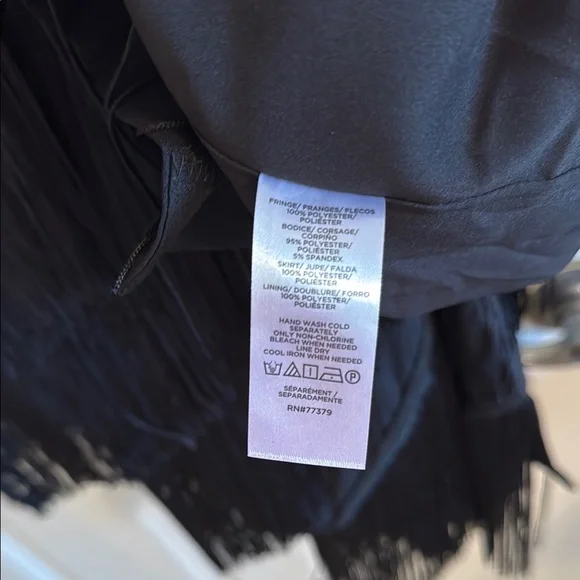 Ann Taylor Black Cocktail Dress with Fringe - NWT - Picture 5 of 5